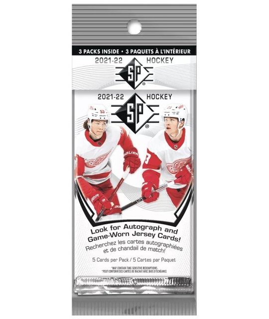 UPPER DECK SP HOCKEY 2021/2022 JÄÄHOKIKAARDID HANGER PACK